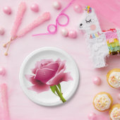 フローラピンクのバラ結婚の花 – s / パーティー ペーパープレート (パーティー)