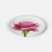フローラピンクのバラ結婚の花 – s / パーティー ペーパープレート (アングル)