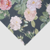 フローラピンクのバラ葉ス蝶ダークグレー 薄葉紙 (詳細)