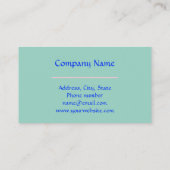 フローラピンクのローズバタフライウォーター色 名刺 (裏面)