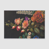 フローラピンクのローズブーケのアートワーク小 薄葉紙 (正面)