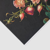 フローラピンクのローズブーケのアートワーク小 薄葉紙 (詳細)