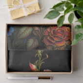 フローラピンクのローズブーケのアートワーク小 薄葉紙 (ギフト)