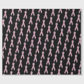 フローラピンクの乳がん生存者リボン ラッピングペーパー (フラット)