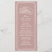 フローラピンクの手で描いたフレ結婚ーム メニュー (正面)