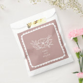 フローラピンクの植物鱗片状結婚の フェイバーバッグ (封をした状態)