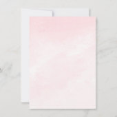 フローラピンクの水の色の女の子の赤ちゃんシャワー 招待状 (裏面)