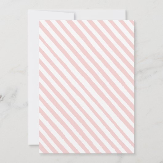 フローラピンクの牡丹の女の子のシャワーの招待 招待状 (裏面)