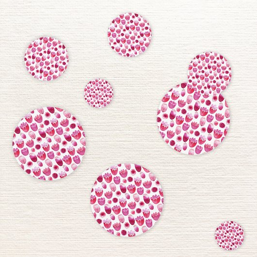 フローラピンクの花の水色 コンフェッティ