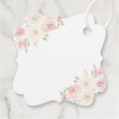 フローラピンクの装飾First Communionの女の子 フェイバータグ (裏面)