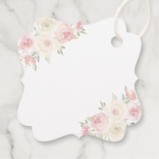 フローラピンクの装飾First Communionの女の子 フェイバータグ (裏面)