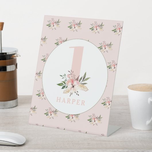 フローラピンクの誕生日  台座サイン (インサイチュ)