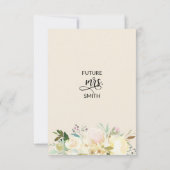 フローラピンクアイボリーブランチ&バブリーブライダルシャワー 招待状 (裏面)