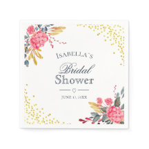 フローラピンクアジサイフェイク金ゴールドブライダルシャワー