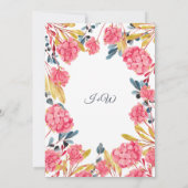 フローラピンクアジサイ花束保存日 セーブザデート (裏面)