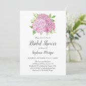 フローラピンクアジサイ・ブーケブライダルシャワー 招待状 (スタンド正面)