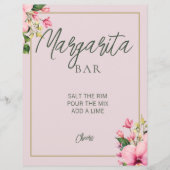 フローラピンクアンドグリーンマルガリータバー標識 (正面)