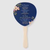 フローラピンクアンドブルー結婚式 プログラム ハンドファン (裏面)