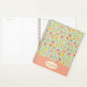 フローラピンクイエローフラワーズコテージヴィンテージスタイル プランナー手帳 (ディスプレー)