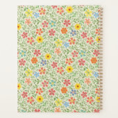 フローラピンクイエローフラワーズコテージヴィンテージスタイル プランナー手帳 (裏面)