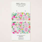 フローラピンクウォーターカラースタッドイヤリング (正面&裏面)