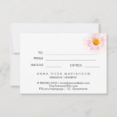 *~*フローラピンクウォーター色デイジーハートミニマル (裏面)