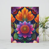 フローラピンクオレンジカラフルスクラップブック紙 (スタンド正面)