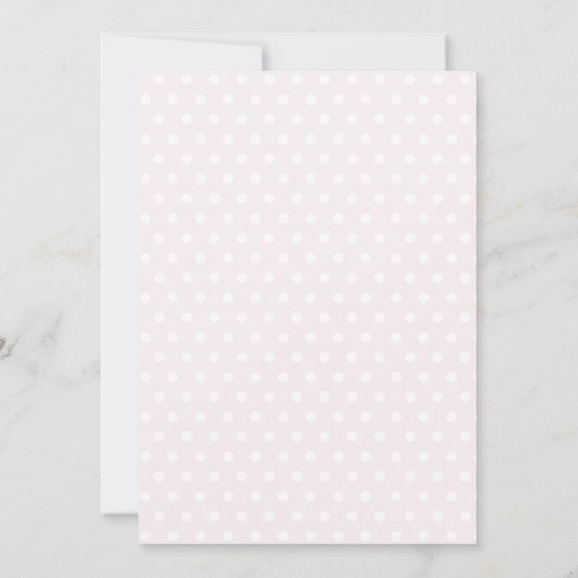 フローラピンクオーガールズエレファントベビーシャワー 招待状 (裏面)