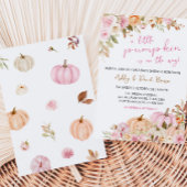 フローラピンクカボチャ赤ちゃんシャワー 招待状