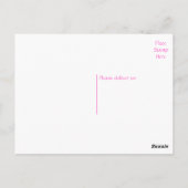 フローラピンクガーベラデイジーフラワーハローラブ ポストカード (裏面)