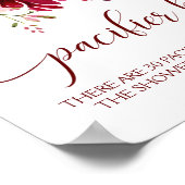 フローラピンクガールおしゃぶり狩りベビーシャワーゲーム ポスター (角)