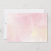 フローラピンクキンセアニェラ15誕生日水彩 招待状 (裏面)