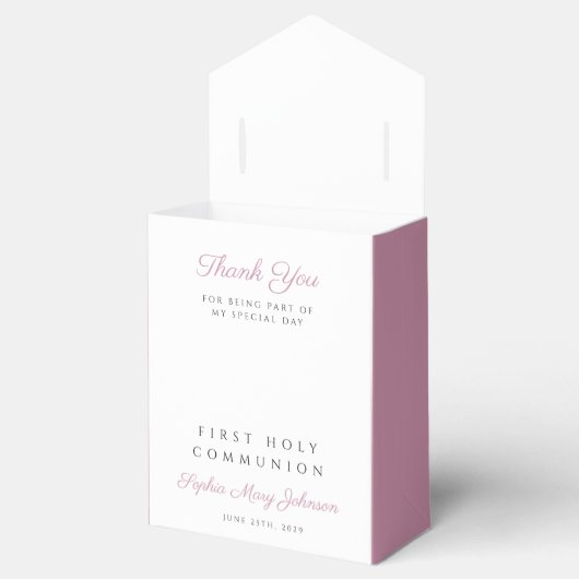 フローラピンククロスガールファースト聖餐式 フェイバーボックス (オープン)