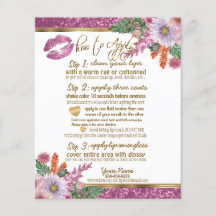 フローラピンクグリッターリップインストラクション2