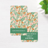 フローラピンクグリーンイヤリングジュエリー表示カード (デスク)