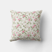 フローラピンクコテージガーデンパターン クッション (裏面)