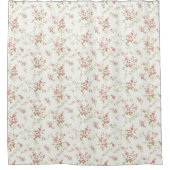 フローラピンクコテージガーデンパターン シャワーカーテン (正面)