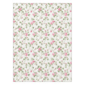 フローラピンクコテージガーデンパターン テーブルクロス (正面)