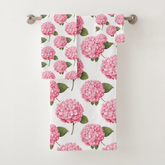 フローラピンクコテージガーデンパターン バスタオルセット (インサイチュ)
