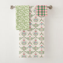 フローラピンクコテージガーデンパターン