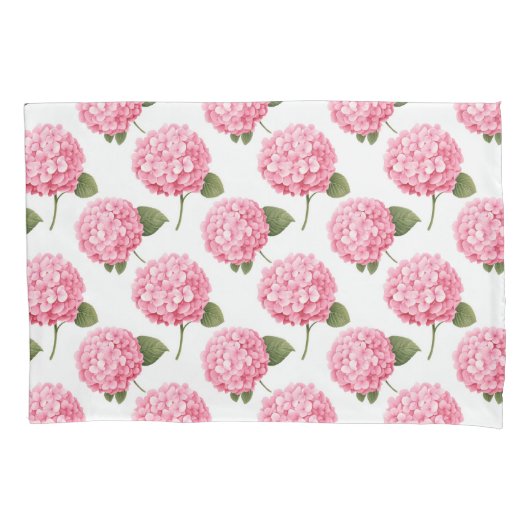 フローラピンクコテージガーデンパターン 枕カバー (正面)