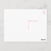 フローラピンクサンキューバラ花 ポストカード (裏面)