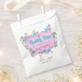 フローラピンクサンキューバースデーパーティー フェイバーバッグ