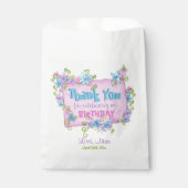 フローラピンクサンキューバースデーパーティー フェイバーバッグ (正面)