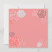 フローラピンクサンゴブライダルシャワー招待状 招待状 (裏面)