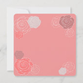 フローラピンクサンゴブライダルシャワー招待状 招待状 (裏面)