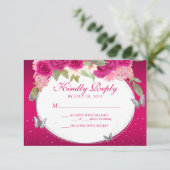 フローラピンクシルバーティアラバタフライキンセアニラ 出欠カード (スタンド正面)