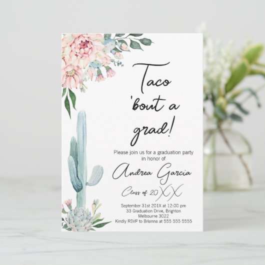 フローラピンクタコ卒業を迎える 招待状 (スタンド正面)