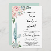 フローラピンクタコ卒業を迎える 招待状 (正面/裏面)