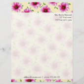 フローラピンクダリアフラワーズフォトカスタムアドレス レターヘッド (正面)